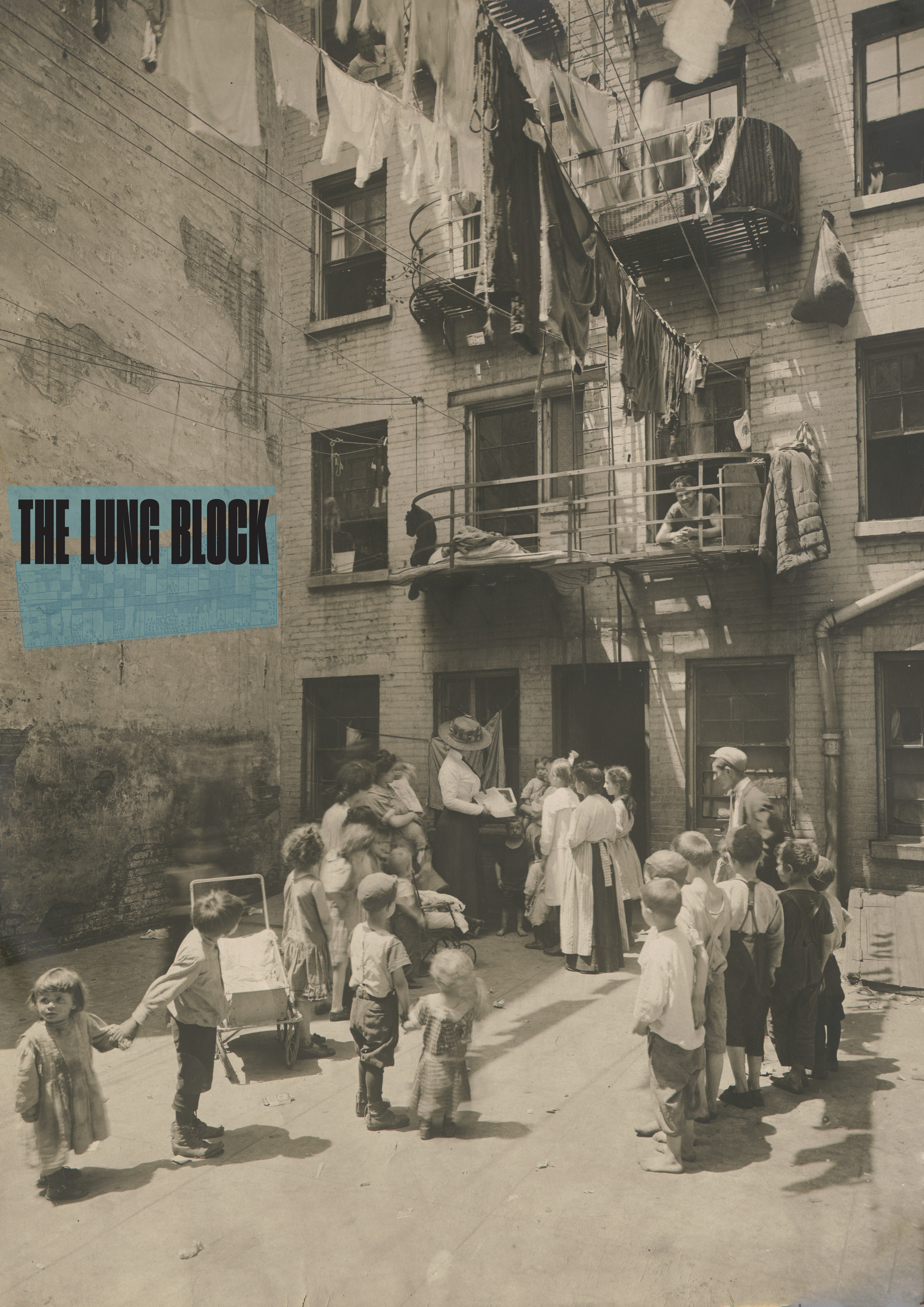 Children in the courtyard of a Lower East Side tenement, early 1900s